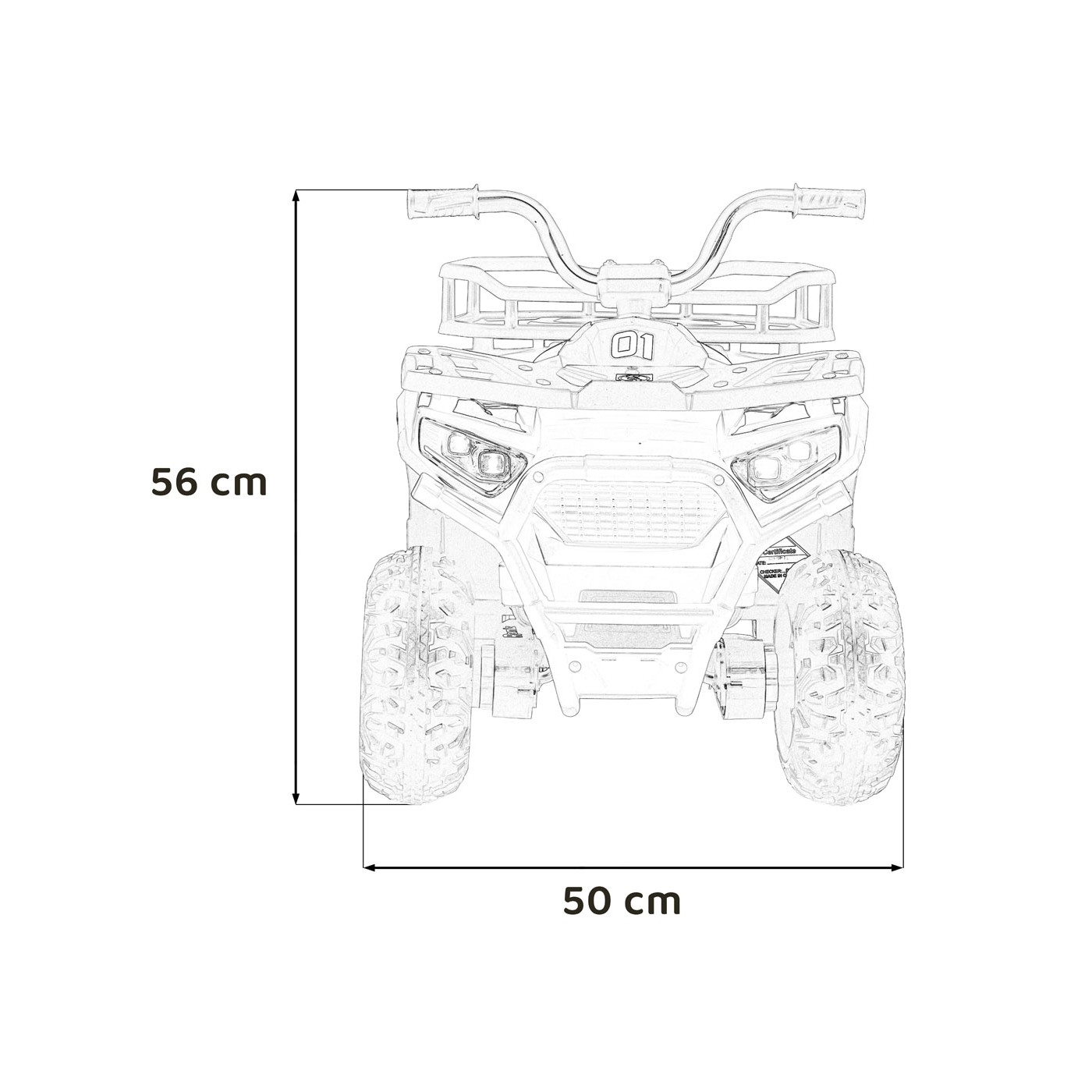 Štvorkolka Robust 01 červená