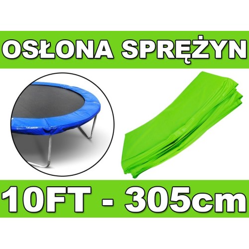 Ochranný golier na pružiny SkyRamiz Zelený na záhradnej trampolíne 305cm/10FT