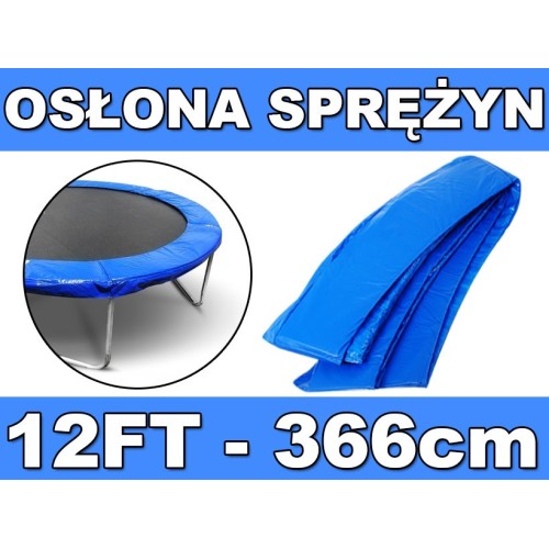 Ochranný golier na pružiny SkyRamiz Modrý na záhradnej trampolíne 366cm/12FT