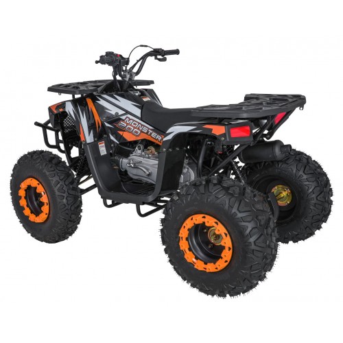 Oranžová spaľovacia štvorkolka MONSTER 200 CC