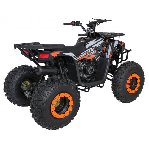 Oranžová spaľovacia štvorkolka MONSTER 200 CC