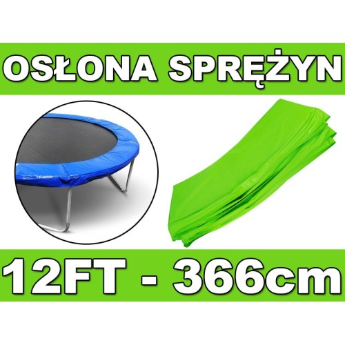 Ochranný golier na pružiny SkyRamiz Zelený na záhradnej trampolíne 366cm/12FT