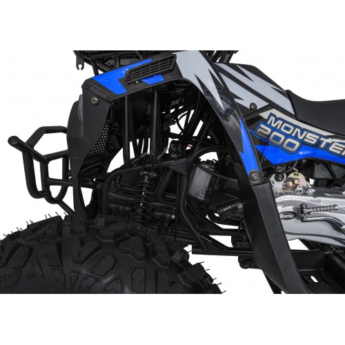 Modré spaľovacie štvorkolkové vozidlo MONSTER s objemom 200 ccm