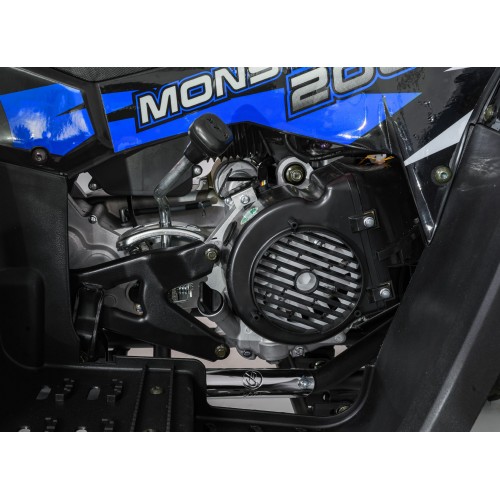 Modré spaľovacie štvorkolkové vozidlo MONSTER s objemom 200 ccm