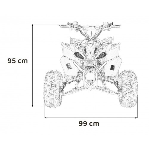 Vozidlo so spaľovacou štvorkolkou v modrej farbe DESERT STORM LIFT