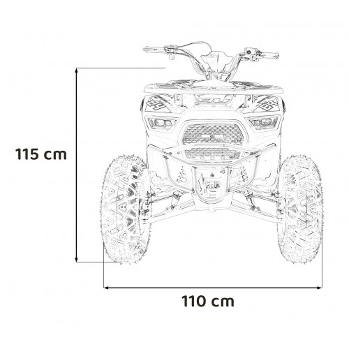 Oranžová spaľovacia štvorkolka MONSTER 200 CC