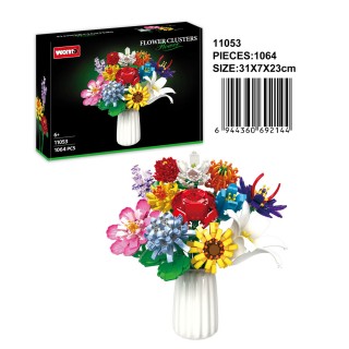 Sada stavebných kociek Jarná kytica, 1009 dielikov.