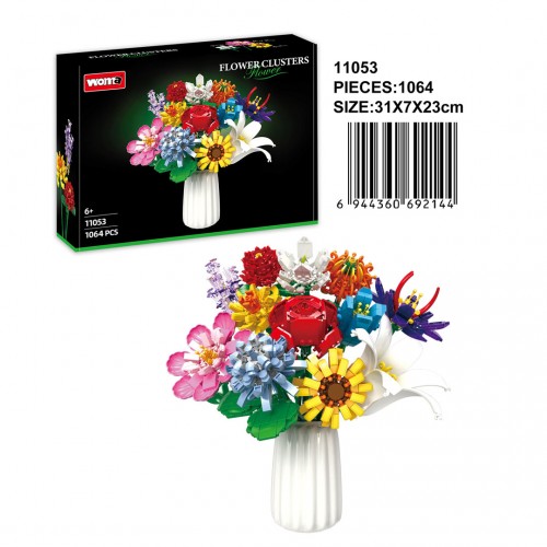 Sada stavebných kociek Jarná kytica, 1009 dielikov.