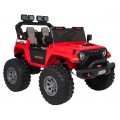 Extrémne športové vozidlo 4x4 s variabilnou veľkosťou, červené