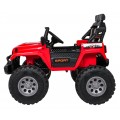 Extrémne športové vozidlo 4x4 s variabilnou veľkosťou, červené