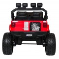 Extrémne športové vozidlo 4x4 s variabilnou veľkosťou, červené