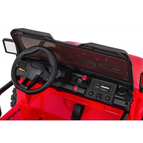 Extrémne športové vozidlo 4x4 s variabilnou veľkosťou, červené