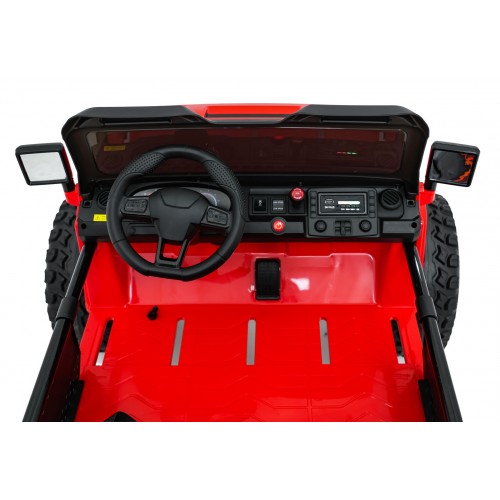 Extrémne športové vozidlo 4x4 s variabilnou veľkosťou, červené