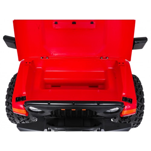 Extrémne športové vozidlo 4x4 s variabilnou veľkosťou, červené