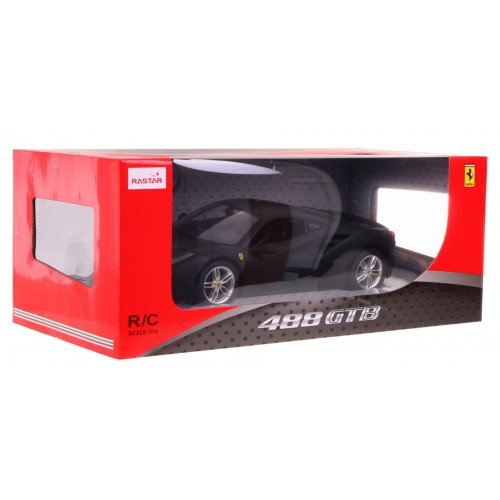 Autíčko R C Ferrari 488 GTB Čierne 1 14 RASTAR