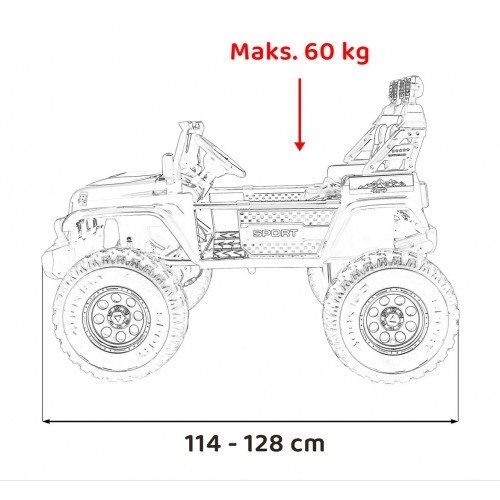 Extrémne športové vozidlo 4x4, variabilná veľkosť, ružová