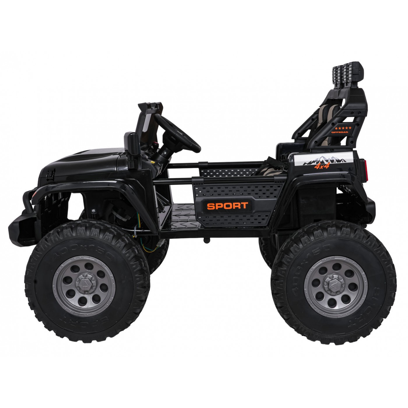 Extrémne športové vozidlo 4x4, variabilná veľkosť, čierna