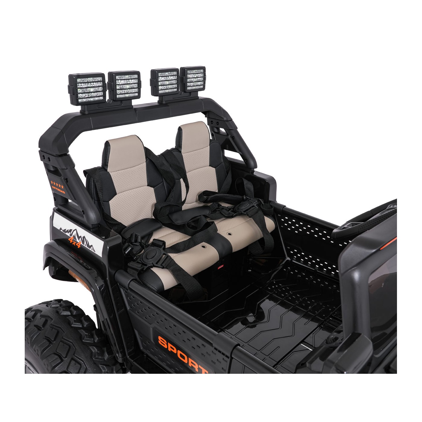 Extrémne športové vozidlo 4x4, variabilná veľkosť, čierna