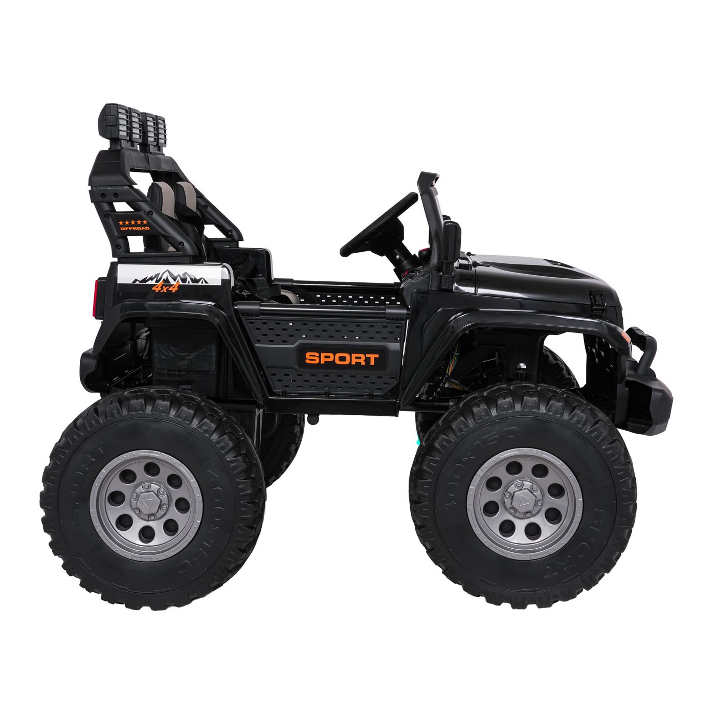 Extrémne športové vozidlo 4x4, variabilná veľkosť, čierna