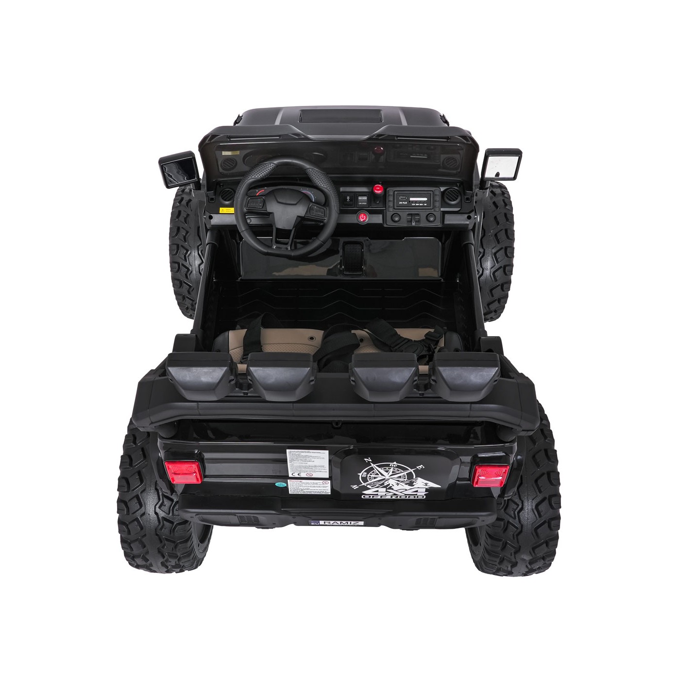 Extrémne športové vozidlo 4x4, variabilná veľkosť, čierna