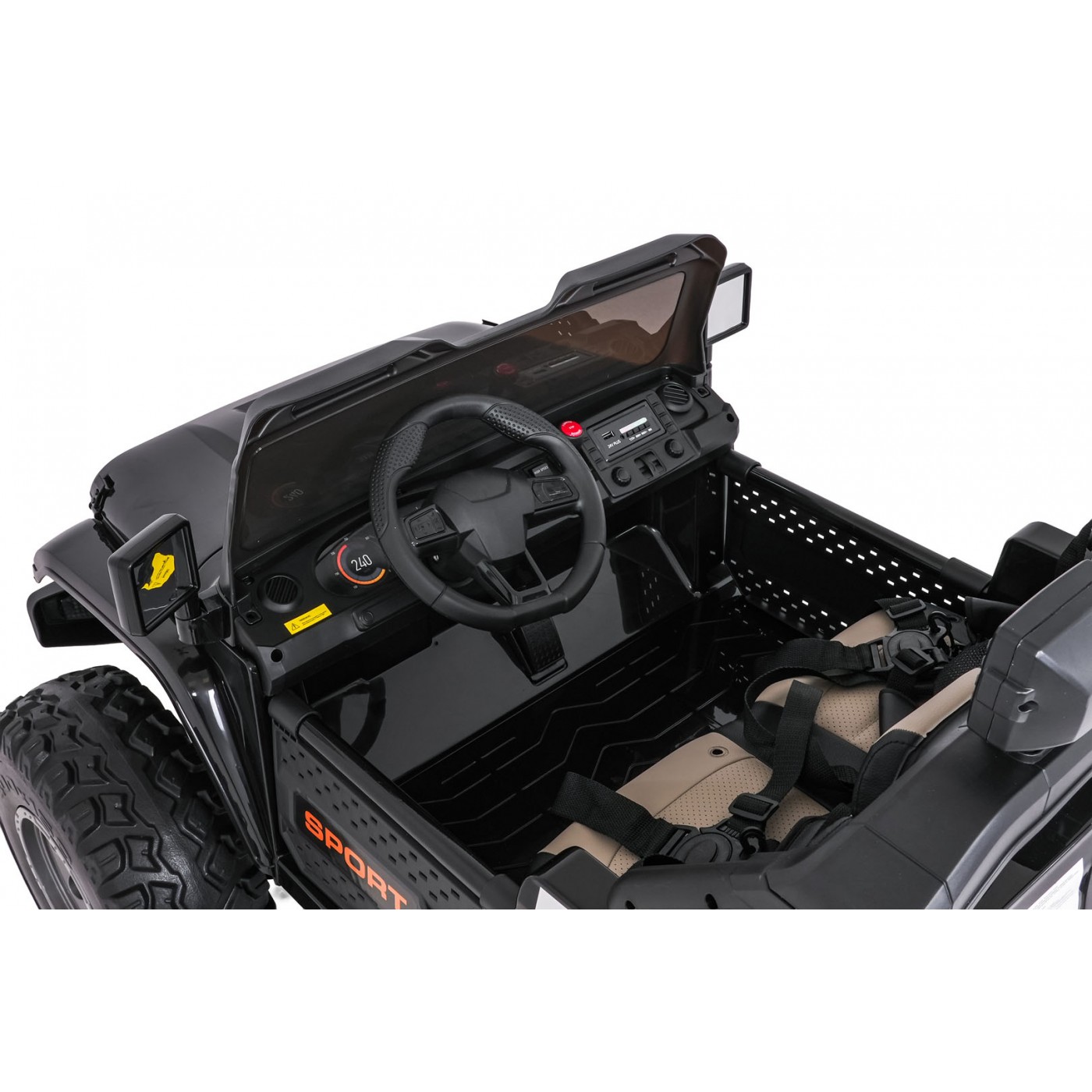 Extrémne športové vozidlo 4x4, variabilná veľkosť, čierna