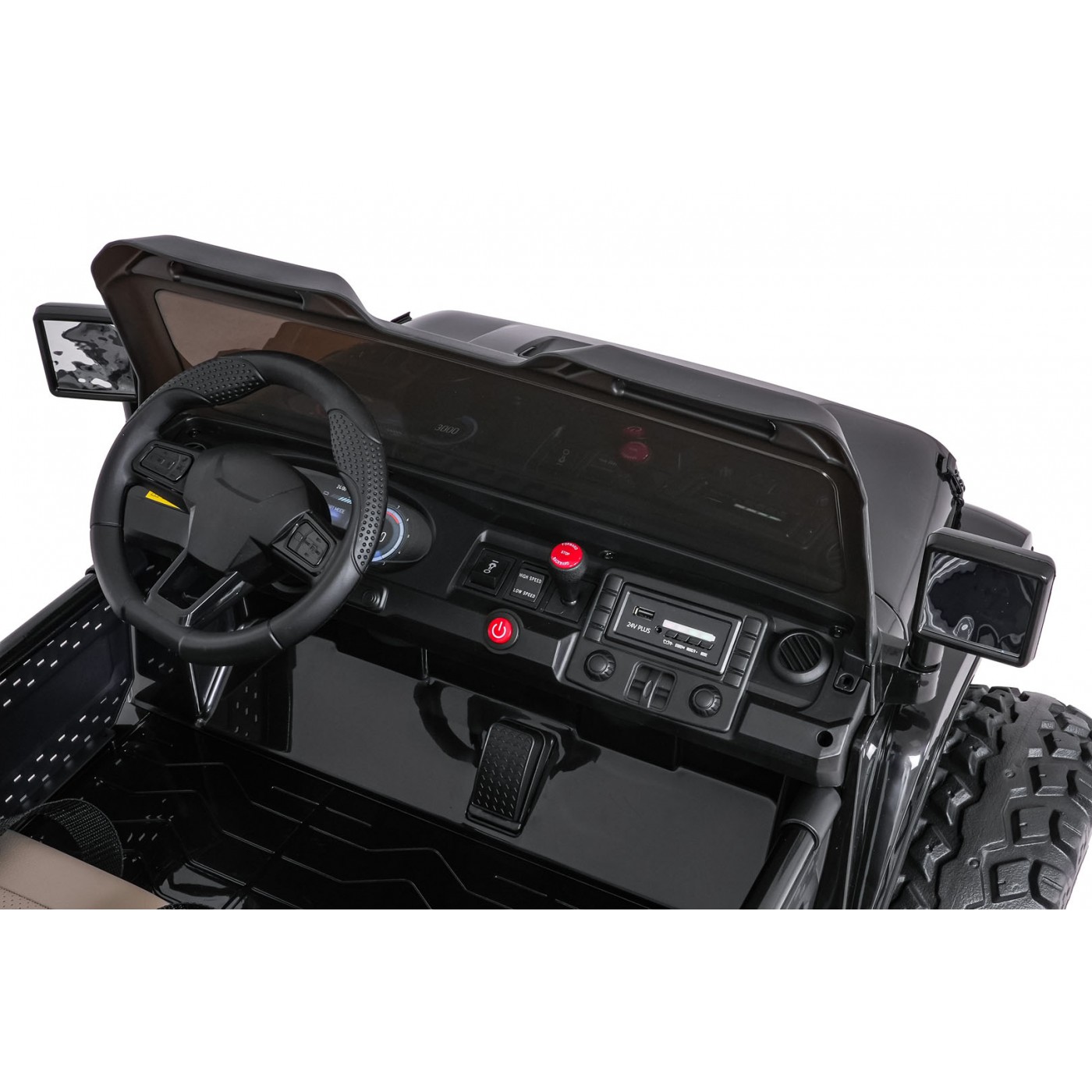 Extrémne športové vozidlo 4x4, variabilná veľkosť, čierna