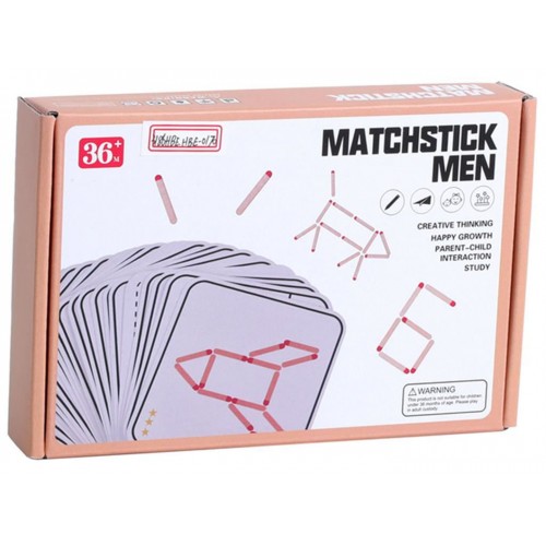 Drevené logické puzzle palice + karty