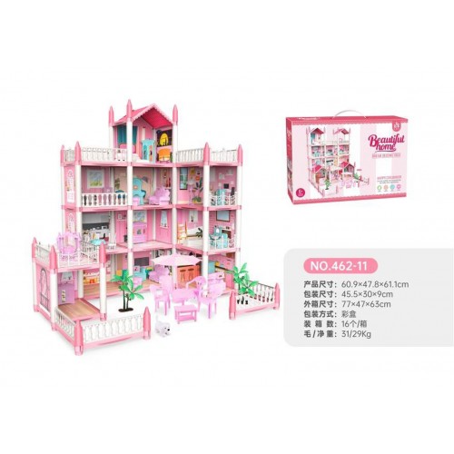 MEGA ružová vila + príslušenstvo