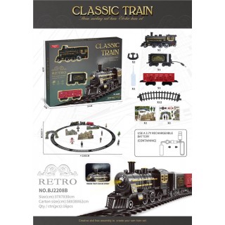 Retro vláčik s funkciou dymu + príslušenstvo