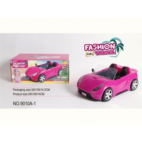 Ružové kabrioletové auto pre bábiky