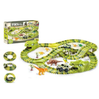 Skladacia dráha s dinosaurami + príslušenstvo