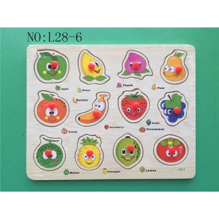 Drevená doska na učenie ovocia