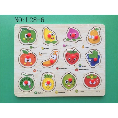 Drevená doska na učenie ovocia