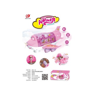 LIETADLO Ružové lietadlo so svetlami a zvukmi + príslušenstvo