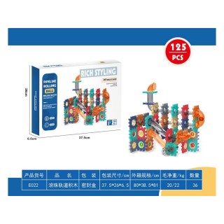 Stavebnica guľôčkových dráh 125 dielov.