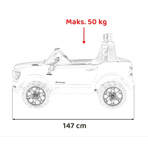 RAM vozidla 3500 biela