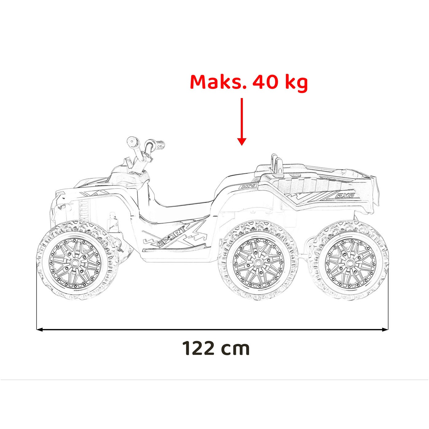 Štvorkolka Sport TX ATV žltá