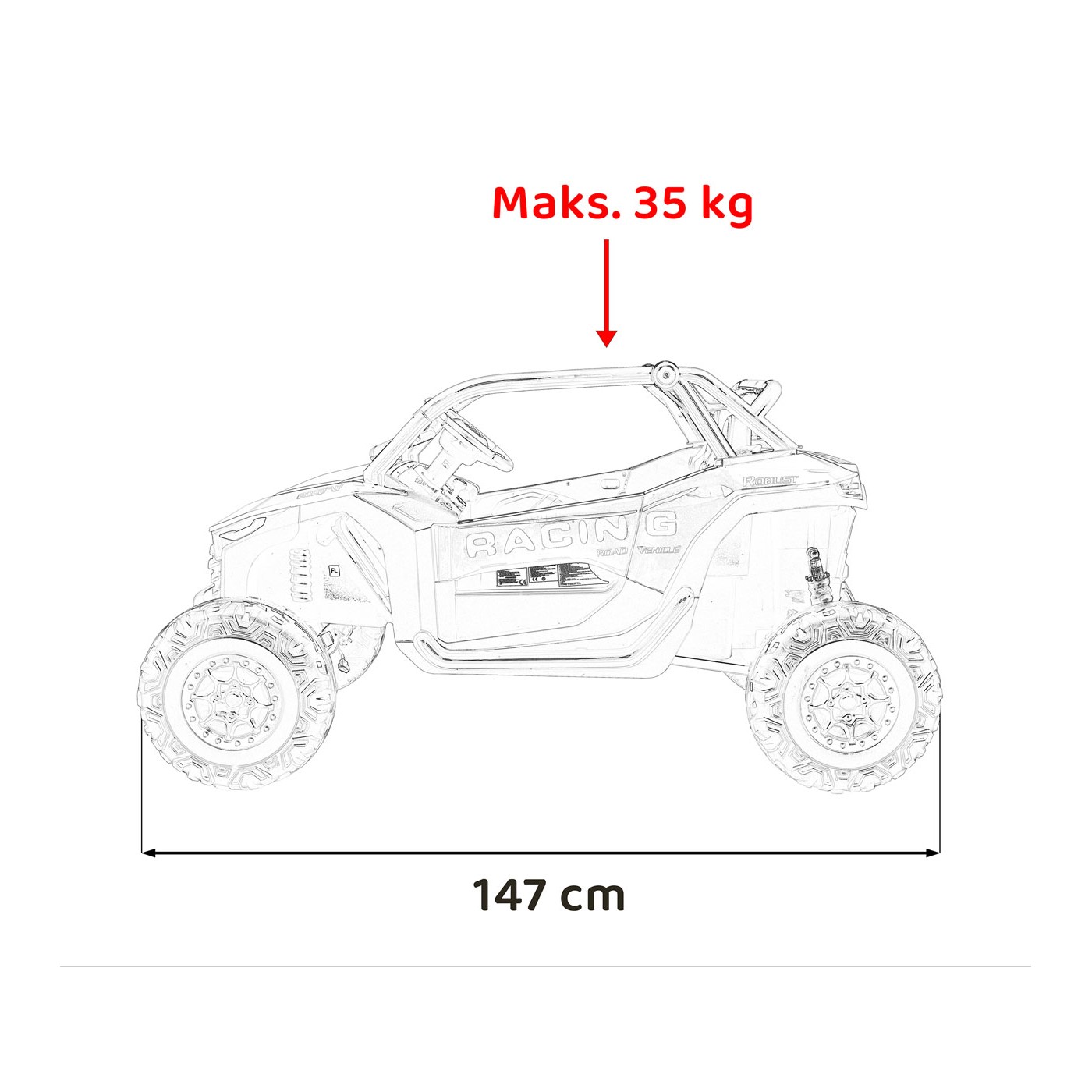 Vozidlo RACING Road 2000 White
