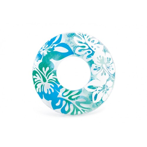 Plávací kruh Kvietkový Vír 91cm INTEX Modrý