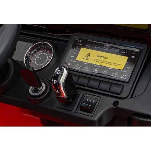 Jeep Wrangler Rubicon na batériu pre deti Červený + Ovládač + Rádio MP3 LED + Kolesá EVA