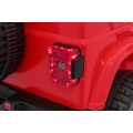 Jeep Wrangler Rubicon na batériu pre deti Červený + Ovládač + Rádio MP3 LED + Kolesá EVA