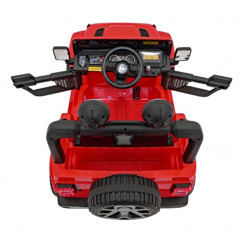 Jeep Wrangler Rubicon na batériu pre deti Červený + Ovládač + Rádio MP3 LED + Kolesá EVA