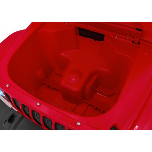 Jeep Wrangler Rubicon na batériu pre deti Červený + Ovládač + Rádio MP3 LED + Kolesá EVA
