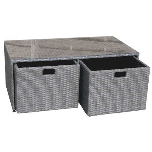 Súprava Záhradného Nábytku so Zásuvkami Technorattan