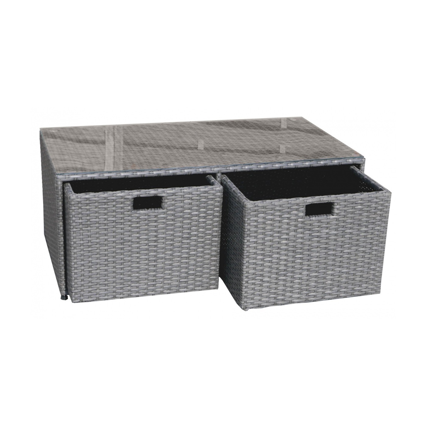 Súprava Záhradného Nábytku so Zásuvkami Technorattan