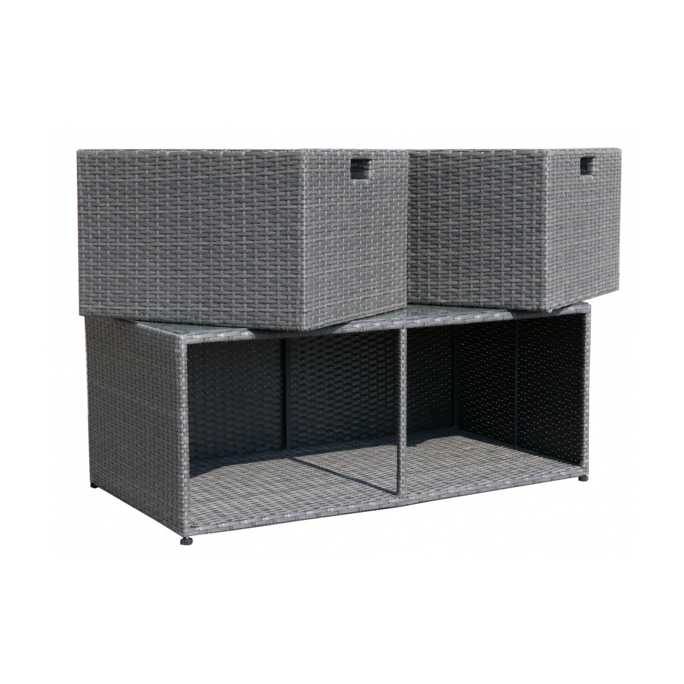 Súprava Záhradného Nábytku so Zásuvkami Technorattan