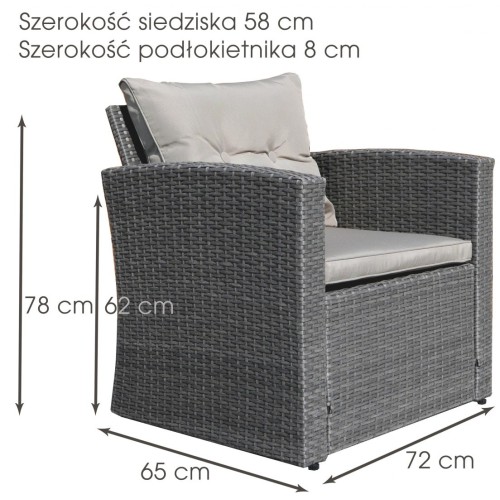 Súprava Záhradného Nábytku so Zásuvkami Technorattan