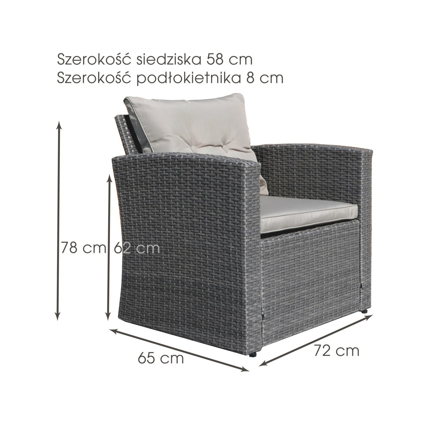 Súprava Záhradného Nábytku so Zásuvkami Technorattan