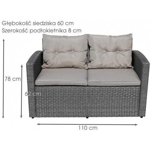 Súprava Záhradného Nábytku so Zásuvkami Technorattan