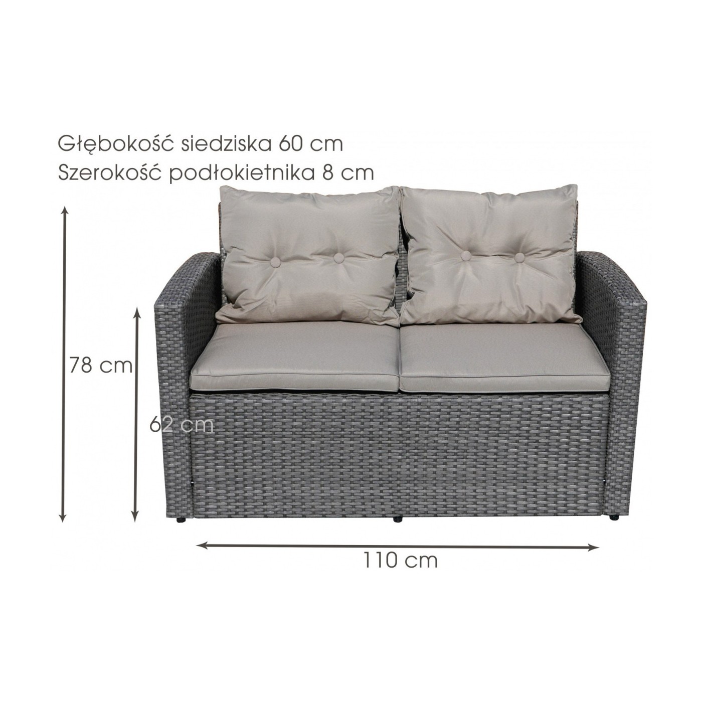 Súprava Záhradného Nábytku so Zásuvkami Technorattan